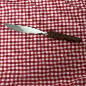 Fleetwood Stainless Steel Serving Knife MCM Rose Wood Handle 11.5”Long Excellent